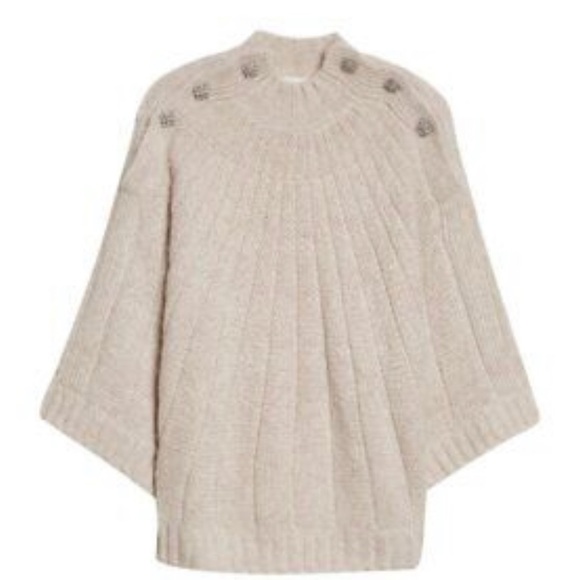 ba&sh Rhinestone Embellished Button Shoulder Sweater - Picture 3 of 8